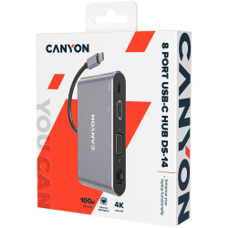 CANYON hub DS-14 8in1 4k USB-C Dark Grey - 2