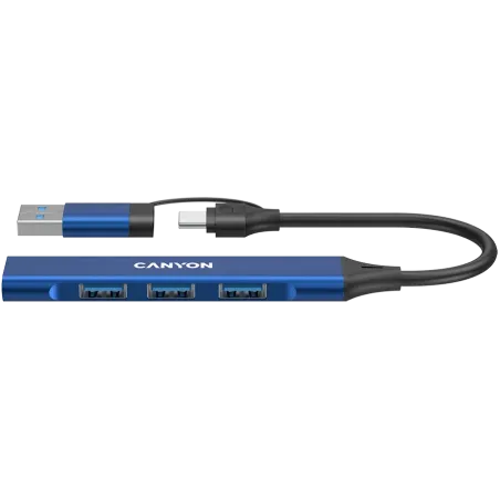 CANYON hub DS-02 4in1 USB-A/C Blue - 1