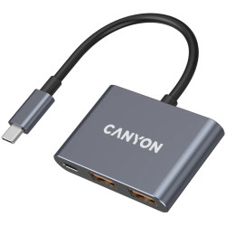 CANYON hub DS-3 3in1 USB-C Dark Grey - 1