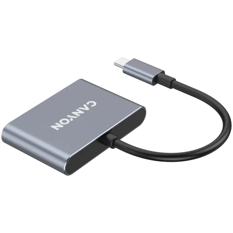 CANYON hub DS-3 3in1 USB-C Dark Grey - 1