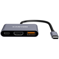 CANYON hub DS-4 3in1 USB-C Grey - 2