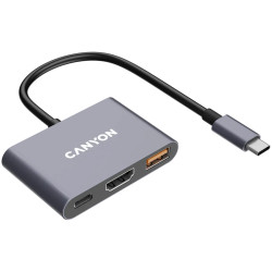 CANYON hub DS-4 3in1 USB-C Grey - 4