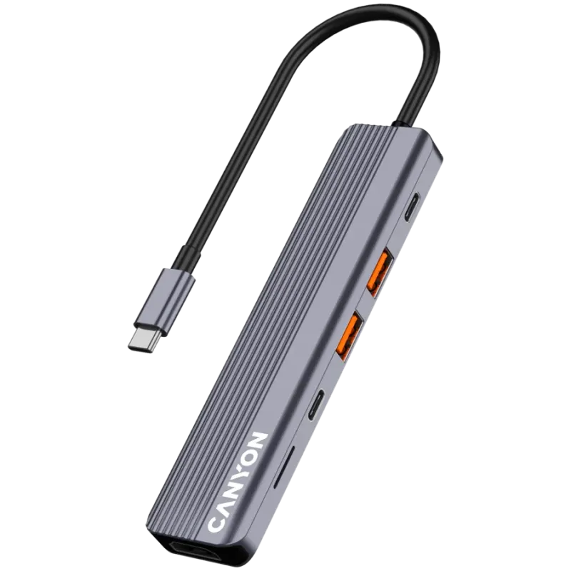 CANYON hub DS-17 6in1 4k USB-C Grey - 1
