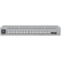 Ubiquiti 16-port, Layer 3 Etherlighting switch with 2.5 GbE, PoE++ output, and versatile mounting options, 4x 2.5 GbE PoE++ port
