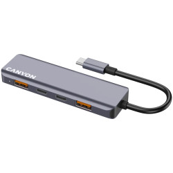 CANYON hub DS-18 5in1 USB-C Grey - 1