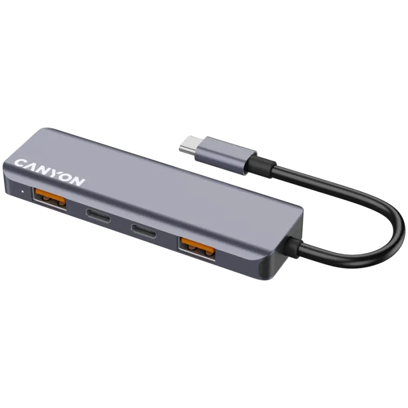 CANYON hub DS-18 5in1 USB-C Grey - 1