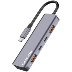 CANYON hub DS-18 5in1 USB-C Grey - 3