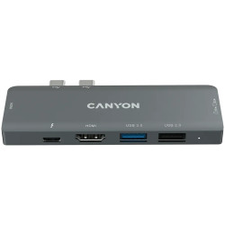 CANYON hub DS-5 7in1 Thunderbolt 3 Space Grey - 1