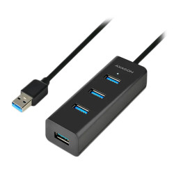 AXAGON HUE-S2BL 4x USB3.0 Charging Hub 1.2m Cable, MicroUSB Charging - 1