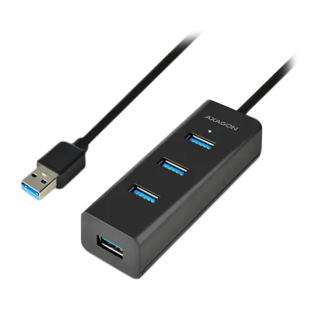 AXAGON HUE-S2BL 4x USB3.0 Charging Hub 1.2m Cable, MicroUSB Charging - 1