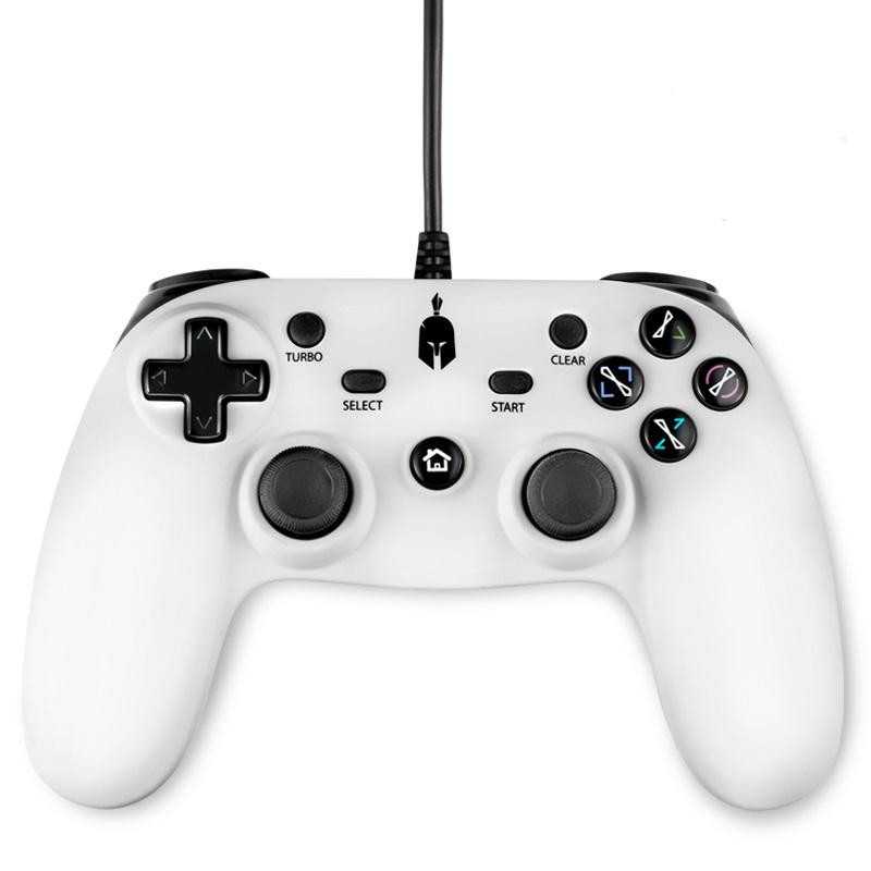 Жичен геймпад Spartan Gear Oplon, за PC и PS3, Бял - 1