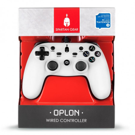 Жичен геймпад Spartan Gear Oplon, за PC и PS3, Бял - 4