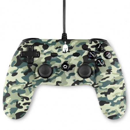 Жичен геймпад Spartan Gear Oplon, за PC и PS3, Green Camo - 1