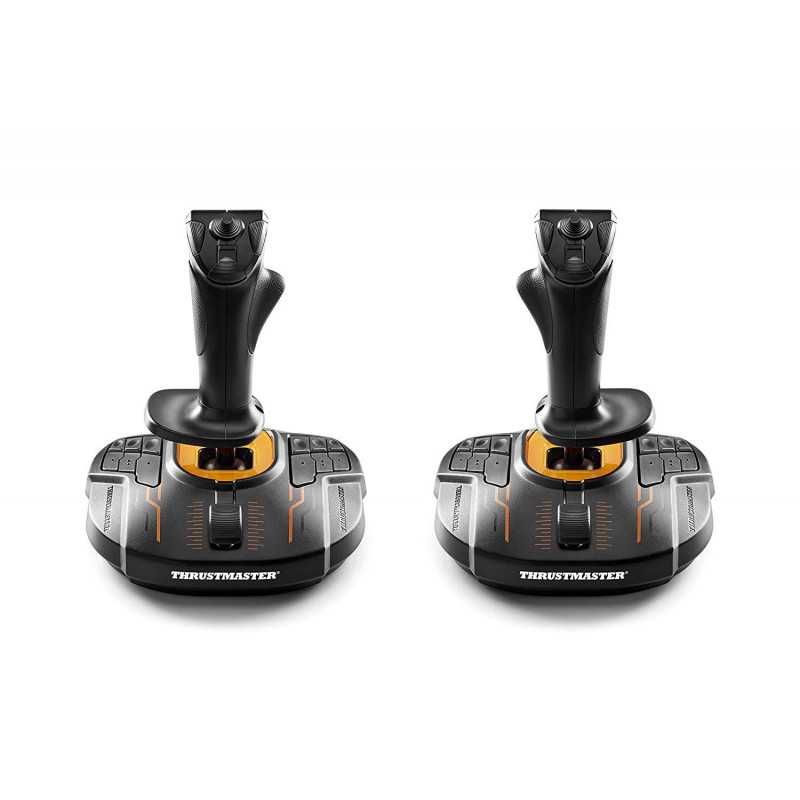 Жичен джойстик Thrustmaster T.16000M FCS Space Sim Duo Stick, авиосимулатор за PC, Черен - 1
