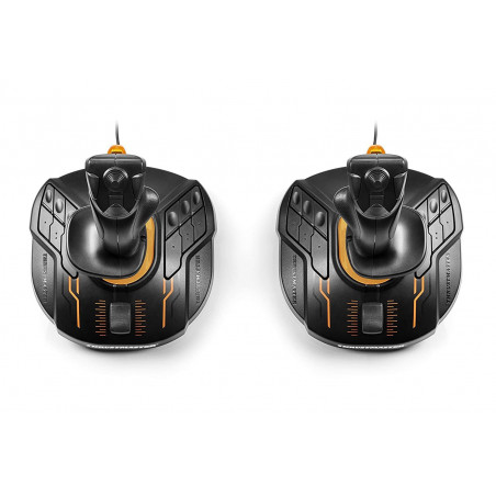 Жичен джойстик Thrustmaster T.16000M FCS Space Sim Duo Stick, авиосимулатор за PC, Черен - 2