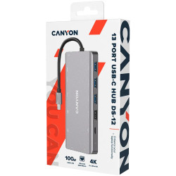 CANYON hub DS-12 13in1 4k USB-C Dark Grey - 2