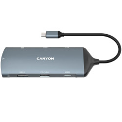 CANYON hub DS-15 8in1 4k USB-C Dark Grey - 1