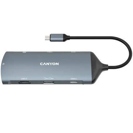 CANYON hub DS-15 8in1 4k USB-C Dark Grey - 1