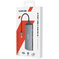 CANYON hub DS-15 8in1 4k USB-C Dark Grey - 2
