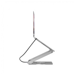 Canyon Laptop stands with hub, TYPE C F to HDMI2.0+2USB3.0+USBC3.0+RJ45+PD, TYEP C TO C cable 1m white with Emarker: HUSB332A, M