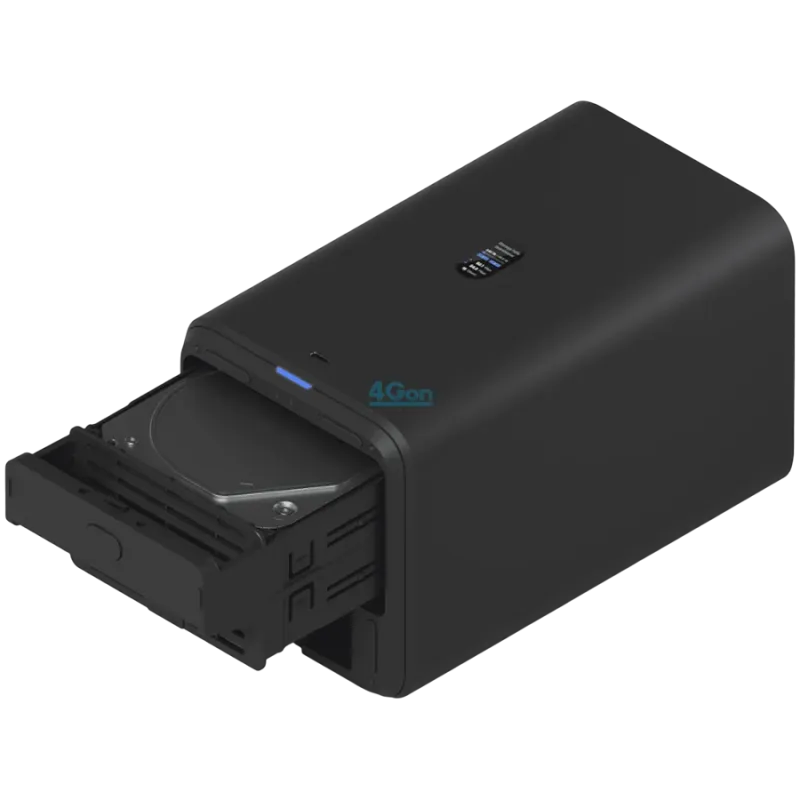 Ubiquiti UniFi UNAS-2-W-EU Network Attached Storage with (2) 3.5inch HDD bays, 2.5 GbE networking, USB-C connectivity, and an in