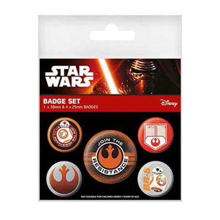 Значки Pyramid International Star Wars, Episode VII Resistance, 5 бр. в пакет - 1