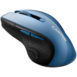 CANYON 2.4Ghz wireless mouse, optical tracking - blue LED, 6 buttons, DPI 1000/1200/1600, Blue Gray pearl glossy - 2