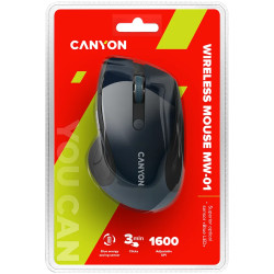 CANYON 2.4Ghz wireless mouse, optical tracking - blue LED, 6 buttons, DPI 1000/1200/1600, Blue Gray pearl glossy - 4