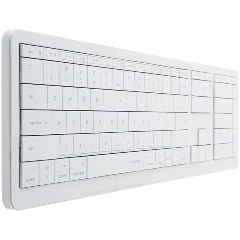 CLEVETURA CLVX 1 Touch-On-Keys AI Wireless Keyboard, ANSI US Mac layout, Scissor Switches, Aluminum Chassis, Interactive RGB, Ma