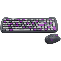 CANYON HSET-W6 EN Keyboard+Mouse Kitty Edition AAA+АА Wireless Violet - 2