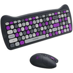 CANYON HSET-W6 EN Keyboard+Mouse Kitty Edition AAA+АА Wireless Violet - 4