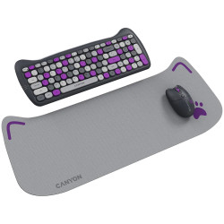 CANYON HSET-W6 EN Keyboard+Mouse Kitty Edition AAA+АА Wireless Violet - 5
