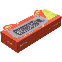 CANYON HSET-W6 EN Keyboard+Mouse Kitty Edition AAA+АА Wireless Violet - 6