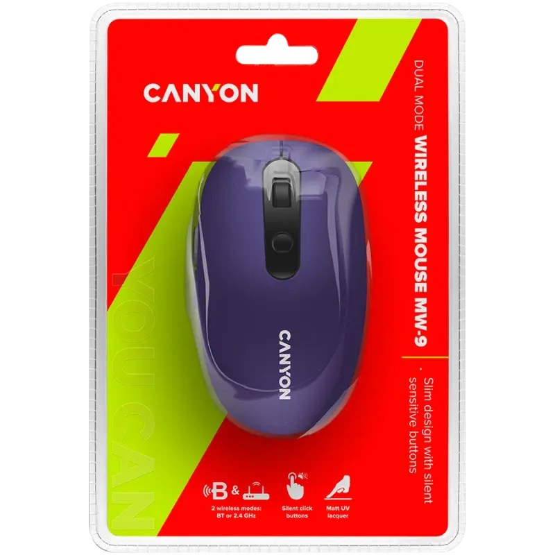 CANYON mouse MW-9 Dual-mode Wireless Violet - 1