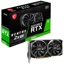 MSI Video Card Nvidia GeForce RTX 3050 VENTUS 2X XS 8G OC, 8GB GDDR6, 128bit, Boost: 1807 MHz, 2560 CUDA Cores, PCIe 4.0, 1x DP 