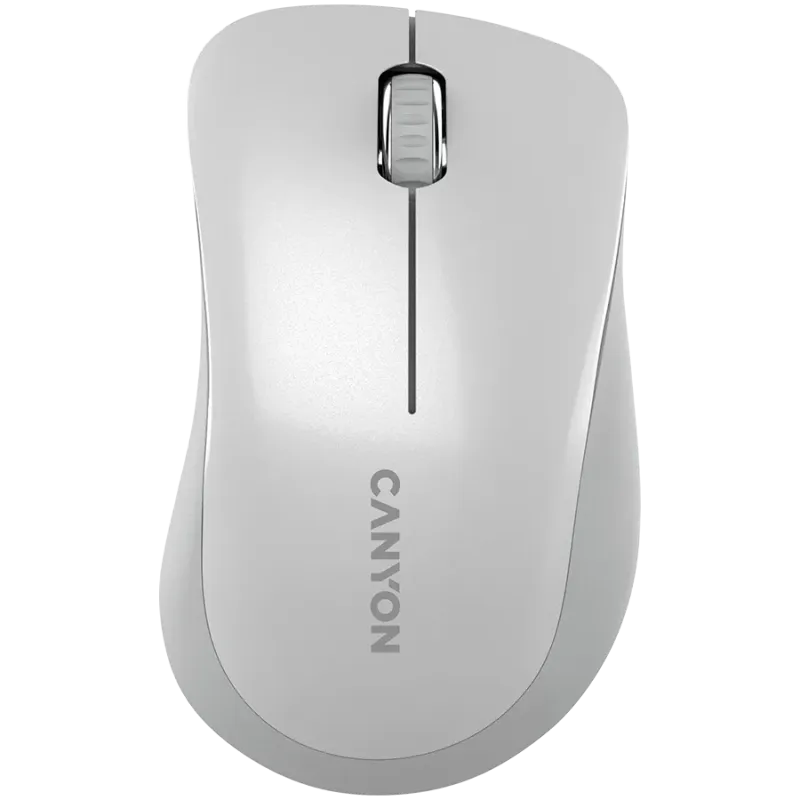 CANYON MW-11, 2.4 GHz Wireless mouse ,with 3 buttons, DPI 1200, Battery:AAA*2pcs ,pearl white grey67*109*38mm 0.063kg - 1