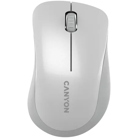 CANYON MW-11, 2.4 GHz Wireless mouse ,with 3 buttons, DPI 1200, Battery:AAA*2pcs ,pearl white grey67*109*38mm 0.063kg - 1