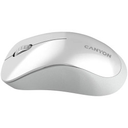 CANYON MW-11, 2.4 GHz Wireless mouse ,with 3 buttons, DPI 1200, Battery:AAA*2pcs ,pearl white grey67*109*38mm 0.063kg - 2