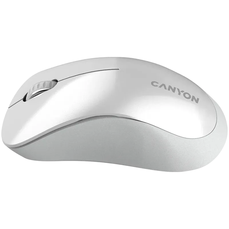 CANYON MW-11, 2.4 GHz Wireless mouse ,with 3 buttons, DPI 1200, Battery:AAA*2pcs ,pearl white grey67*109*38mm 0.063kg - 1
