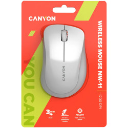 CANYON MW-11, 2.4 GHz Wireless mouse ,with 3 buttons, DPI 1200, Battery:AAA*2pcs ,pearl white grey67*109*38mm 0.063kg - 4