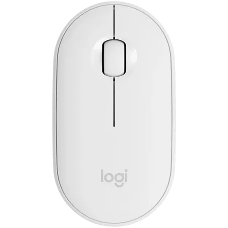 LOGITECH M350S Pebble 2 Bluetooth Mouse - TONAL WHITE - 1