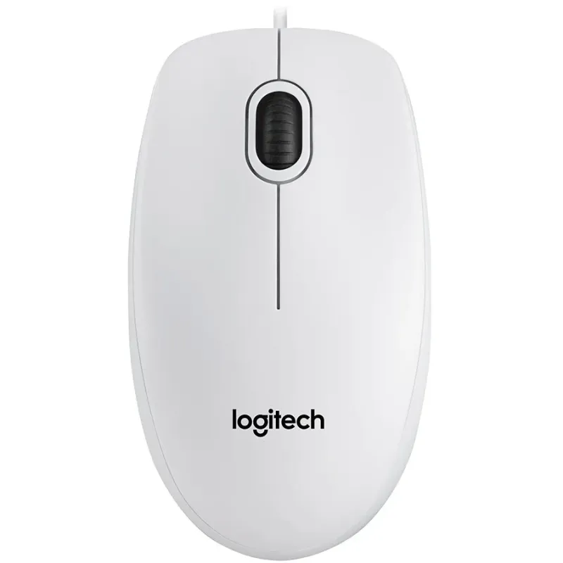 LOGITECH B100 Corded Mouse - WHITE - USB - B2B - 1