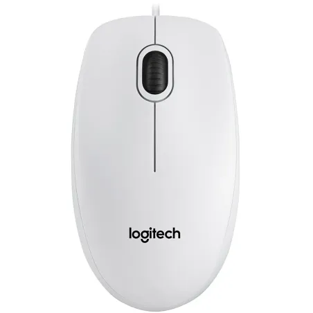 LOGITECH B100 Corded Mouse - WHITE - USB - B2B - 1