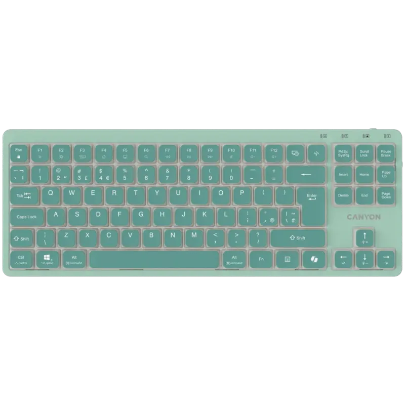 CANYON Keyboard OnType 10 Low Profile EN Wired Green - 1