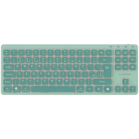 CANYON Keyboard OnType 10 Low Profile EN Wired Green - 1