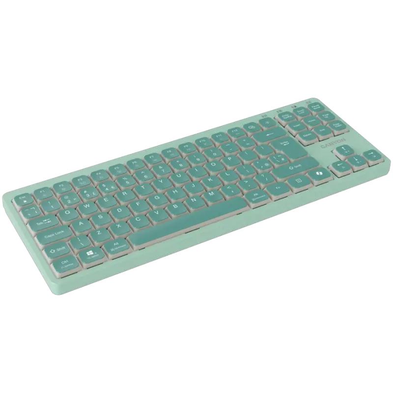 CANYON Keyboard OnType 10 Low Profile EN Wired Green - 1
