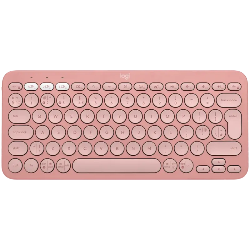 LOGITECH K380S Multi-Device Bluetooth Keyboard - TONAL ROSE - US INT'L - 1