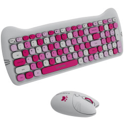 CANYON HSET-W6 EN Keyboard+Mouse Kitty Edition AAA+АА Wireless Pink - 4