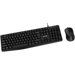 CANYON USB standard KB, water resistant BG layout bundle with optical 3D wired mice 1000DPI black - 2