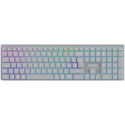 CANYON keyboard HKB-W11 UK/US RGB Dual Mode Wireless Grey - 1